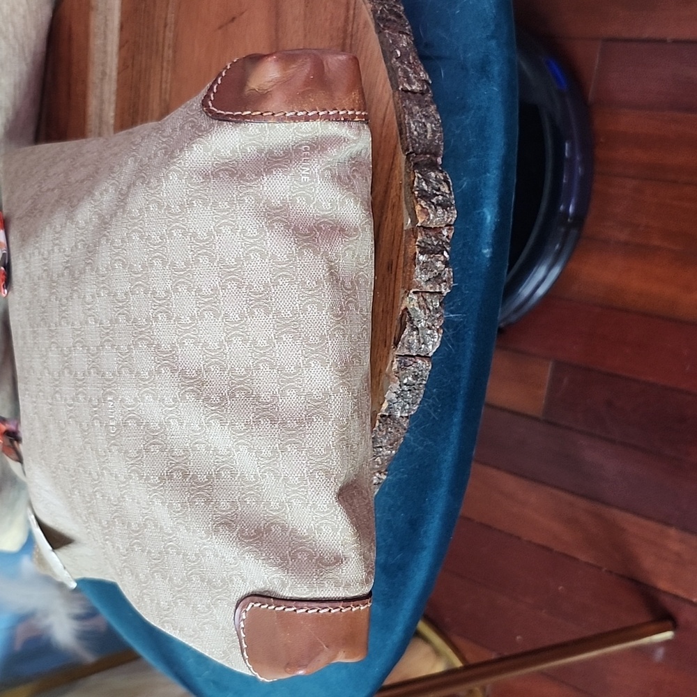 Celine Tan and Brown Patterned Mini Tote Bag - Picture 6 of 16